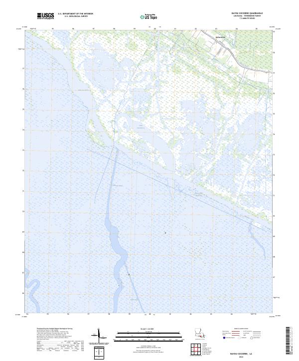 Bayou Cocodrie, LA — USGS 7.5-minute topo (2024)