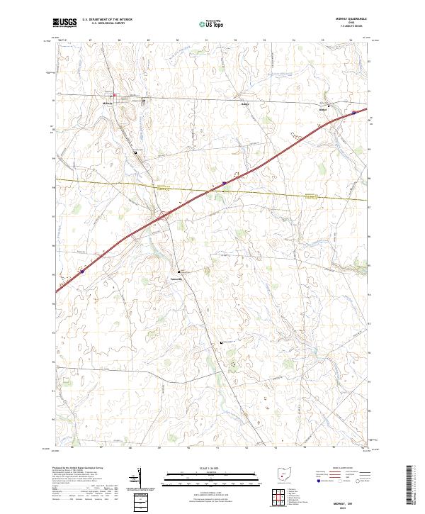 Midway, OH — USGS 7.5-minute topo (2023)