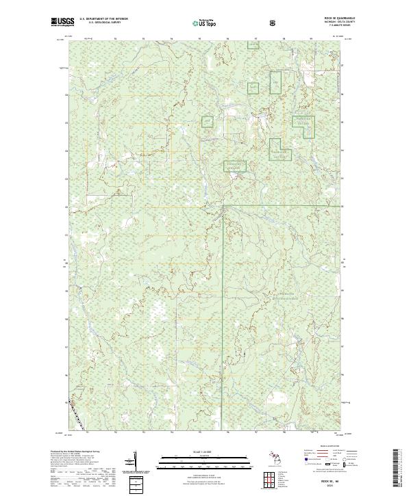 Rock SE, MI — USGS 7.5-minute topo (2023)