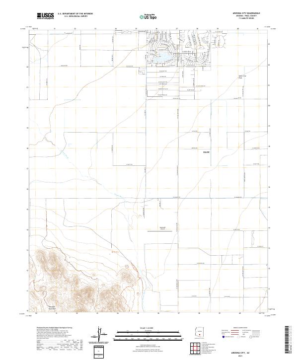 Arizona City, AZ — USGS 7.5-minute topo (2021)