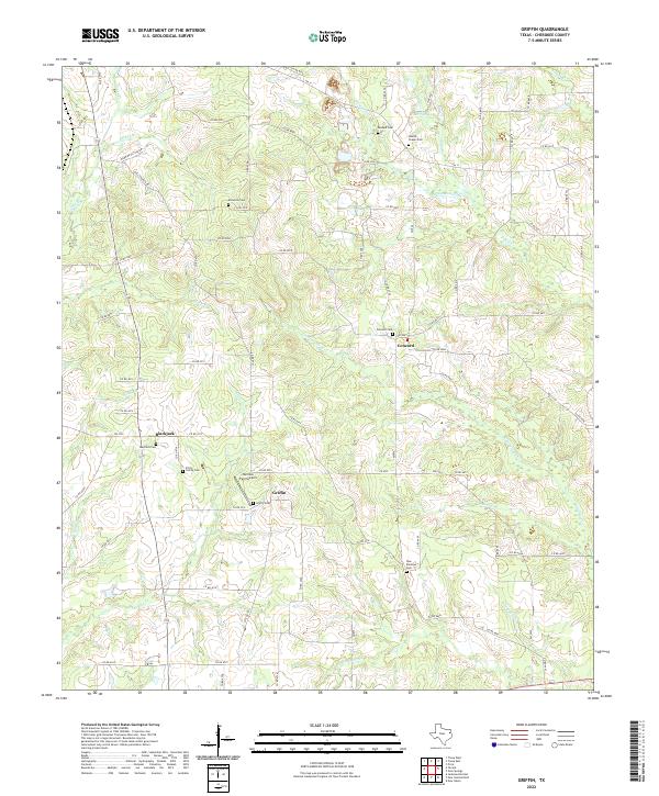 Griffin, TX — USGS 7.5-minute topo (2022)