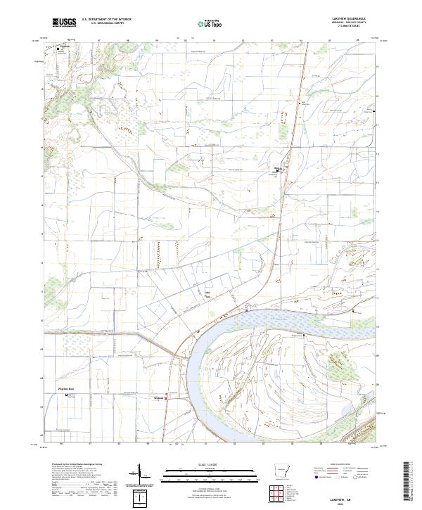 Lakeview, AR — USGS 7.5-minute topo (2024)