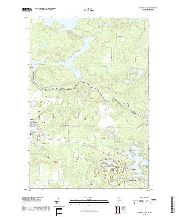 Florence East, WI-MI — USGS 7.5-minute topo (2022)