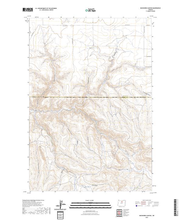 Buckhorn Canyon, OR — USGS 7.5-minute topo (2023)