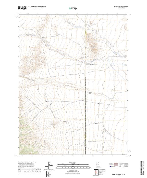 Spring Mountain, UT-NV — USGS 7.5-minute topo (2023)