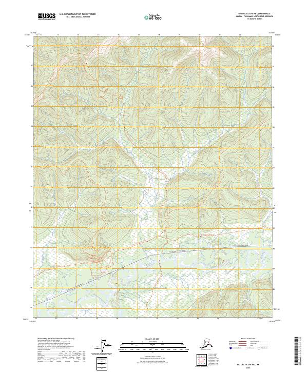 Big Delta D-6 NE, AK — USGS 7.5-minute topo (2024)