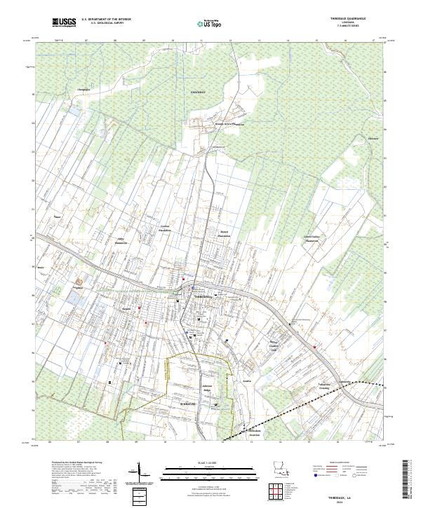 Thibodaux, LA — USGS 7.5-minute topo (2024)