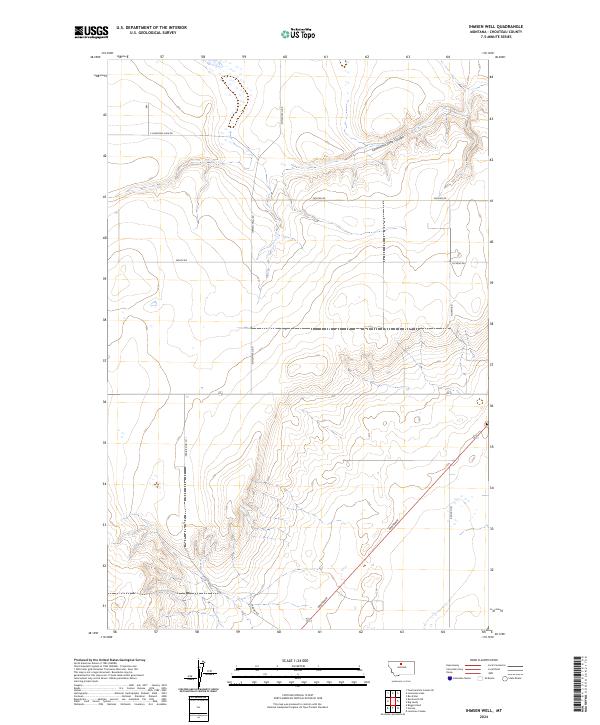 Ihmsen Well, MT — USGS 7.5-minute topo (2024)