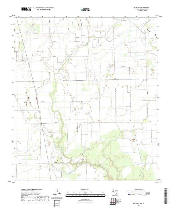 Francitas NW, TX — USGS 7.5-minute topo (2022)