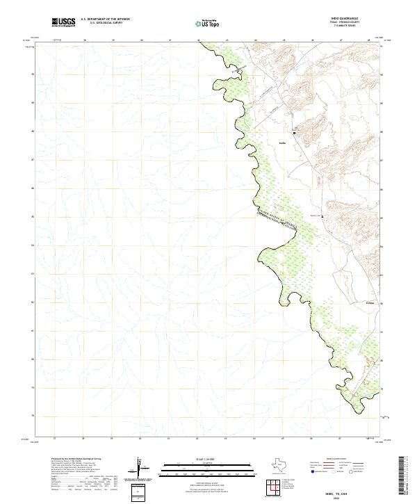 Indio, TX,CHH, US — USGS 7.5-minute topo (2022)