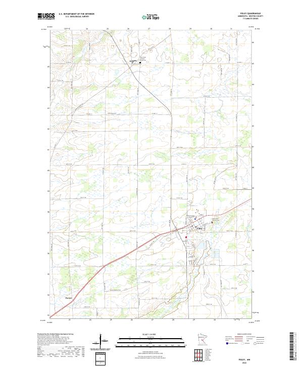 Foley, MN — USGS 7.5-minute topo (2022)