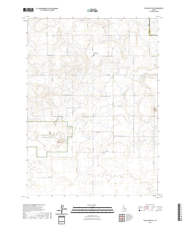 Pillar Butte SE, ID — USGS 7.5-minute topo (2023)