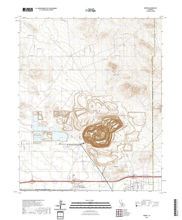 Boron, CA — USGS 7.5-minute topo (2021)