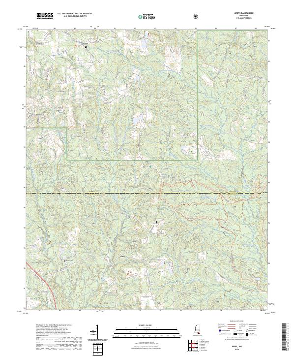 Airey, MS — USGS 7.5-minute topo (2024)