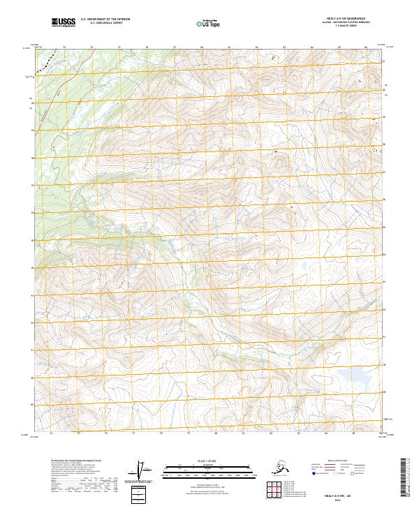 Healy A-5 SW, AK — USGS 7.5-minute topo (2024)