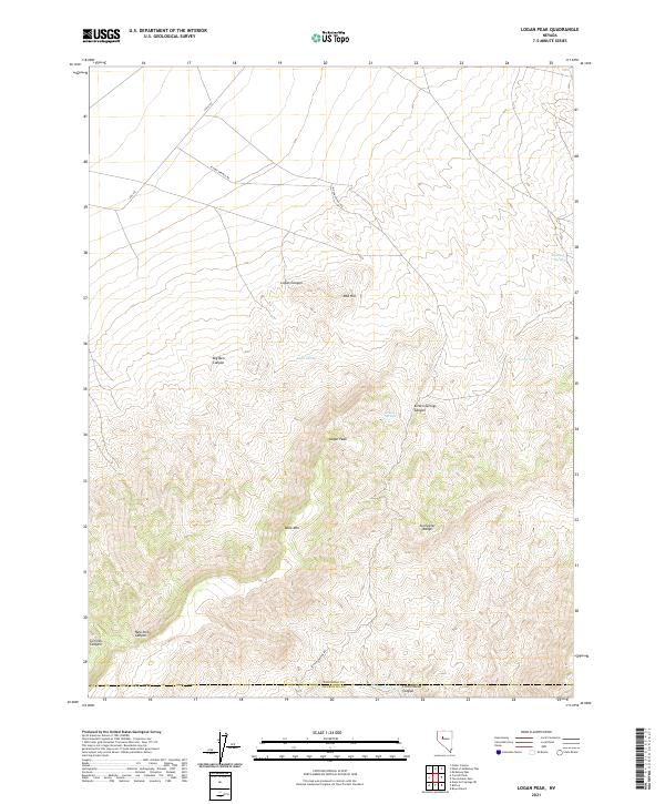 Logan Peak, NV — USGS 7.5-minute topo (2021)