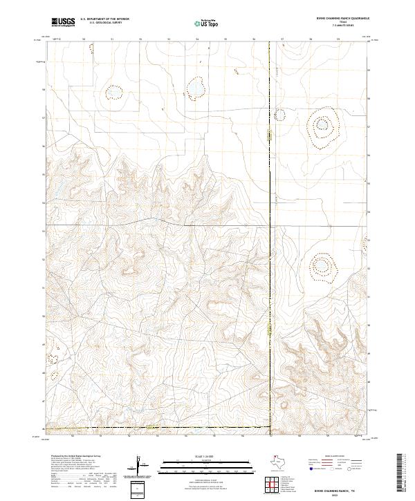 Bivins Channing Ranch, TX — USGS 7.5-minute topo (2022)