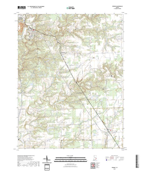 Vernon, IN — USGS 7.5-minute topo (2022)