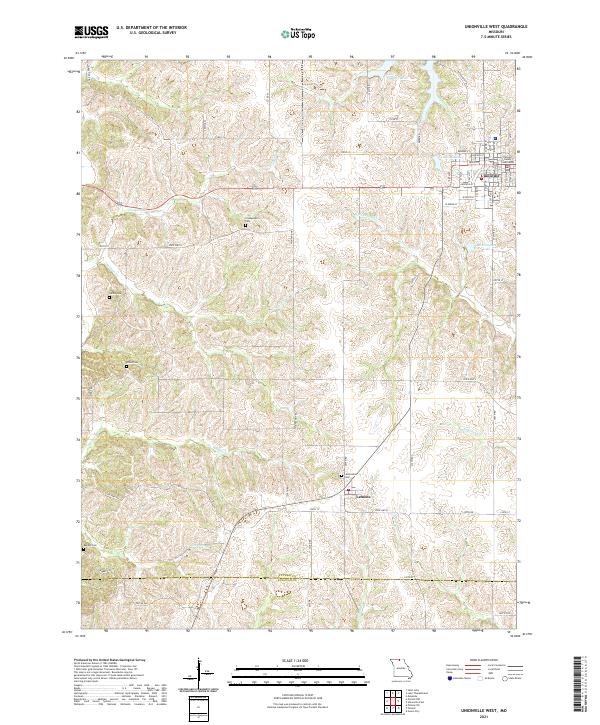 Unionville West, MO — USGS 7.5-minute topo (2021)