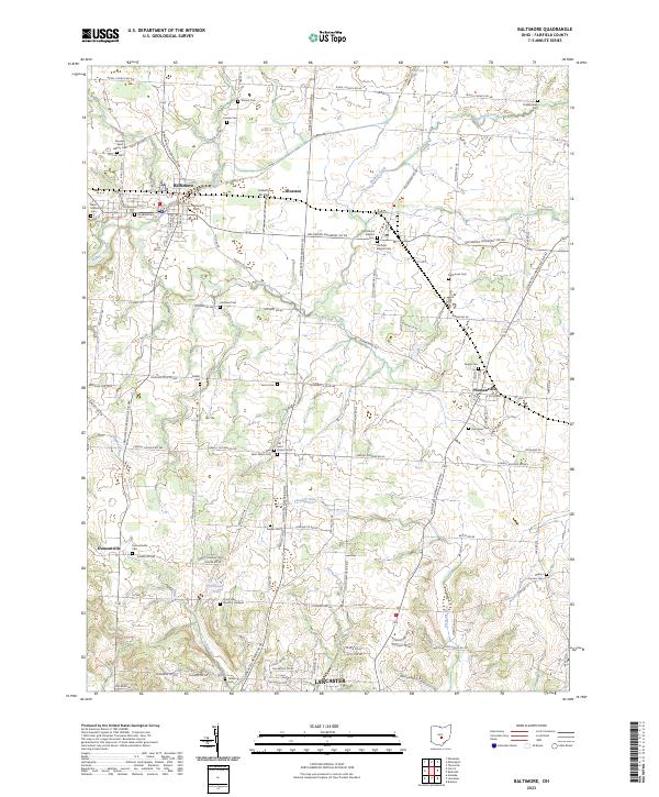 Baltimore, OH — USGS 7.5-minute topo (2023)