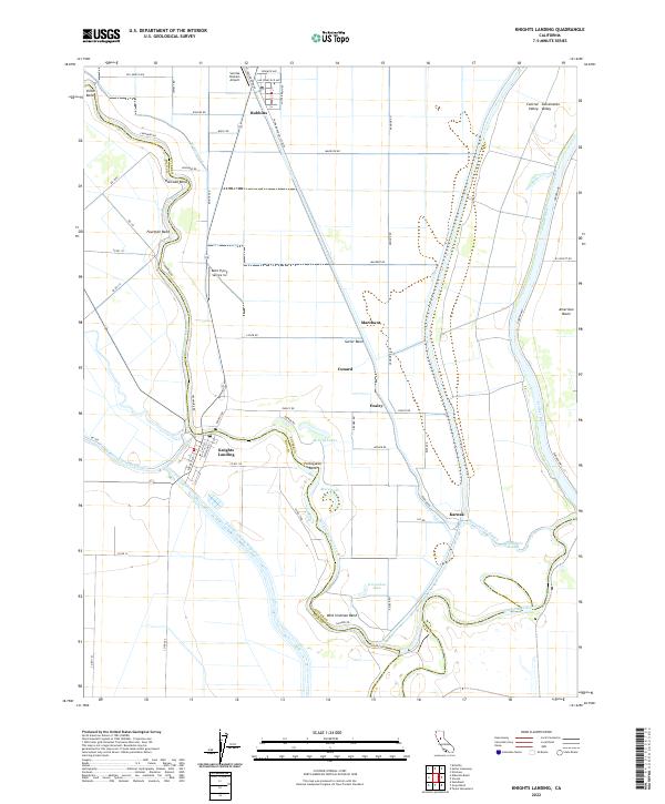 Knights Landing, CA — USGS 7.5-minute topo (2022)
