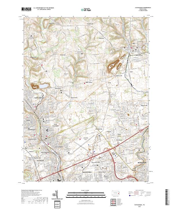 Catasauqua, PA — USGS 7.5-minute topo (2023)