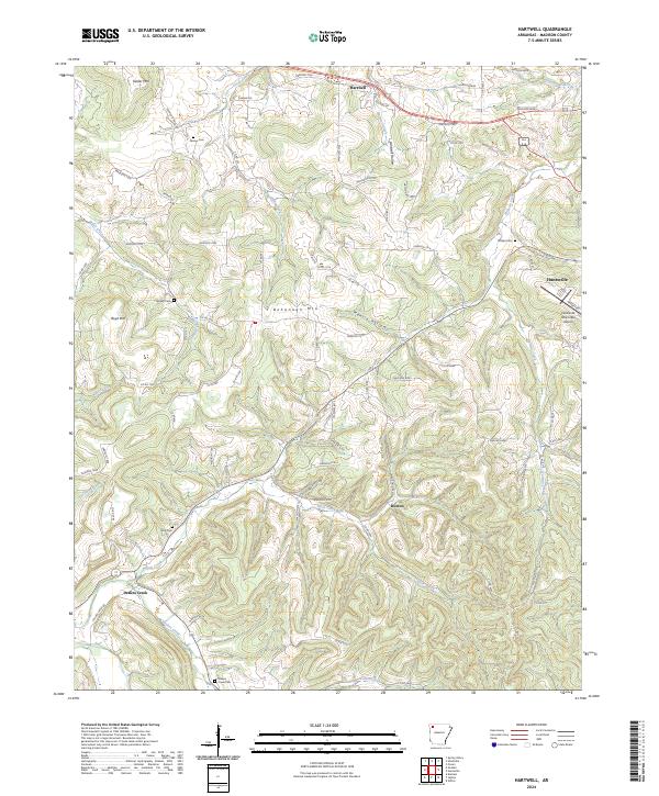 Hartwell, AR — USGS 7.5-minute topo (2024)