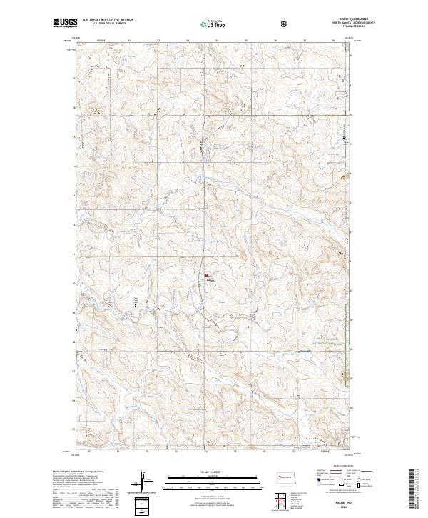Keene, ND — USGS 7.5-minute topo (2024)