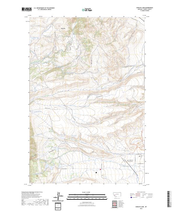 Conleys Lake, MT — USGS 7.5-minute topo (2024)