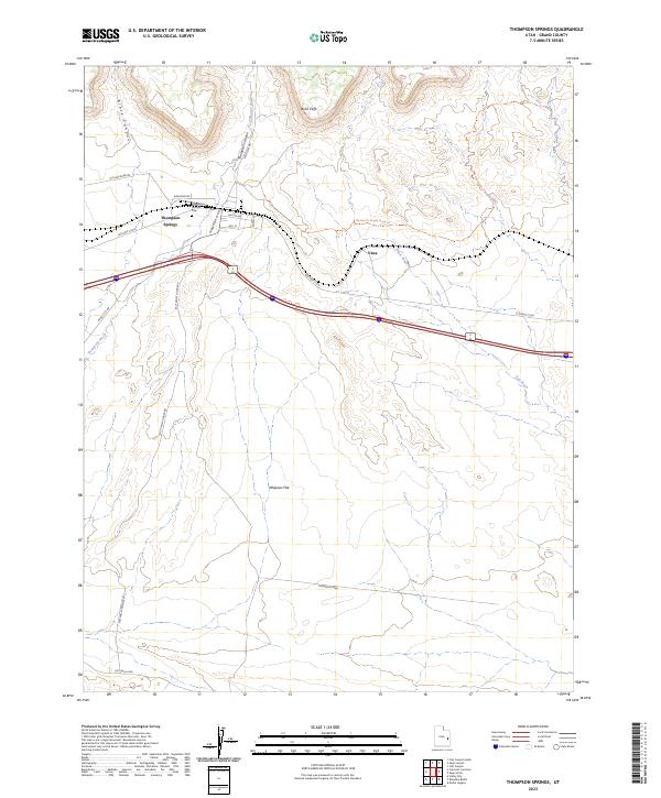 Thompson Springs, UT — USGS 7.5-minute topo (2023)
