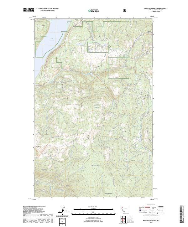 Beartrap Mountain, MT — USGS 7.5-minute topo (2024)