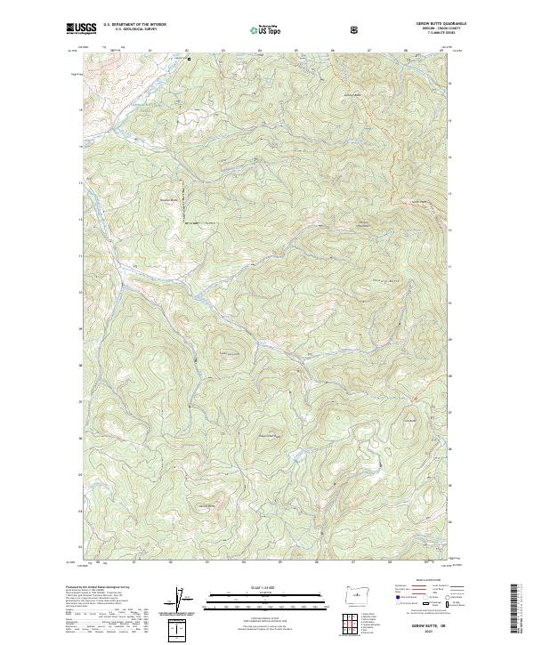 Gerow Butte, OR — USGS 7.5-minute topo (2023)
