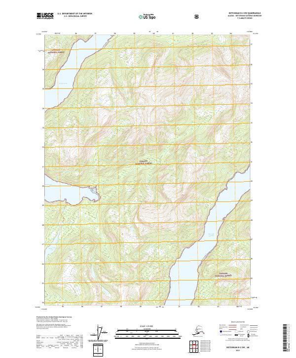 Ketchikan B-2 SW, AK — USGS 7.5-minute topo (2021)