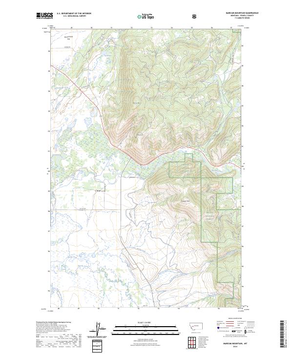 Marcum Mountain, MT — USGS 7.5-minute topo (2024)