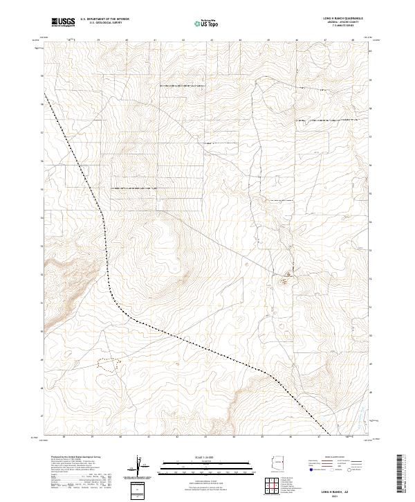 Long H Ranch, AZ — USGS 7.5-minute topo (2021)
