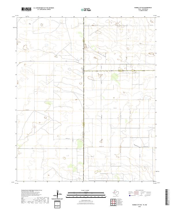 Humble City NE, TX-NM — USGS 7.5-minute topo (2022)