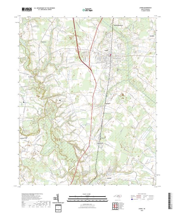 Ayden, NC — USGS 7.5-minute topo (2022)