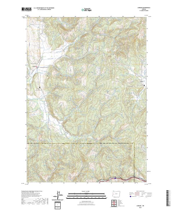 Lorane, OR — USGS 7.5-minute topo (2023)