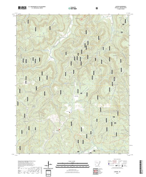 Lurton, AR — USGS 7.5-minute topo (2024)