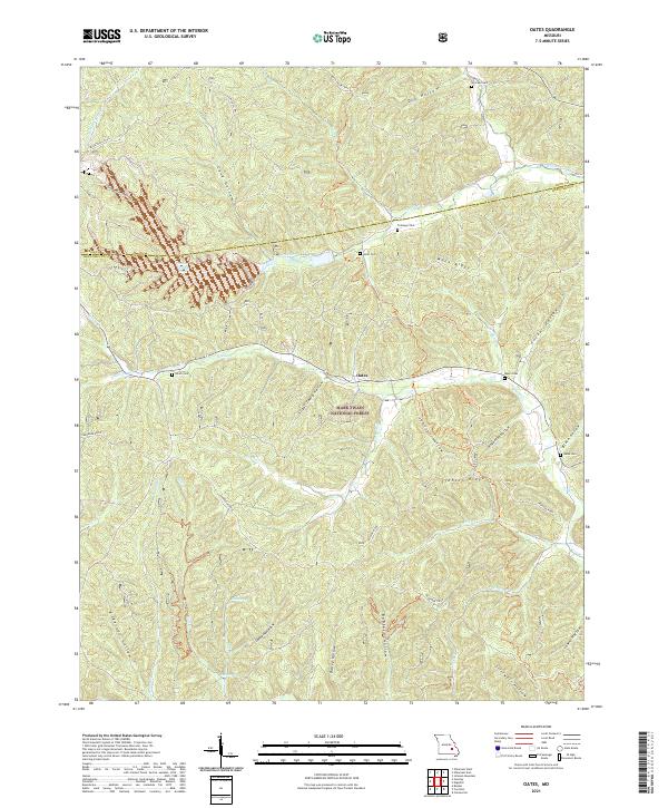 Oates, MO — USGS 7.5-minute topo (2021)