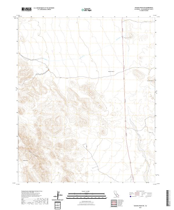 Savahia Peak SW, CA — USGS 7.5-minute topo (2021)