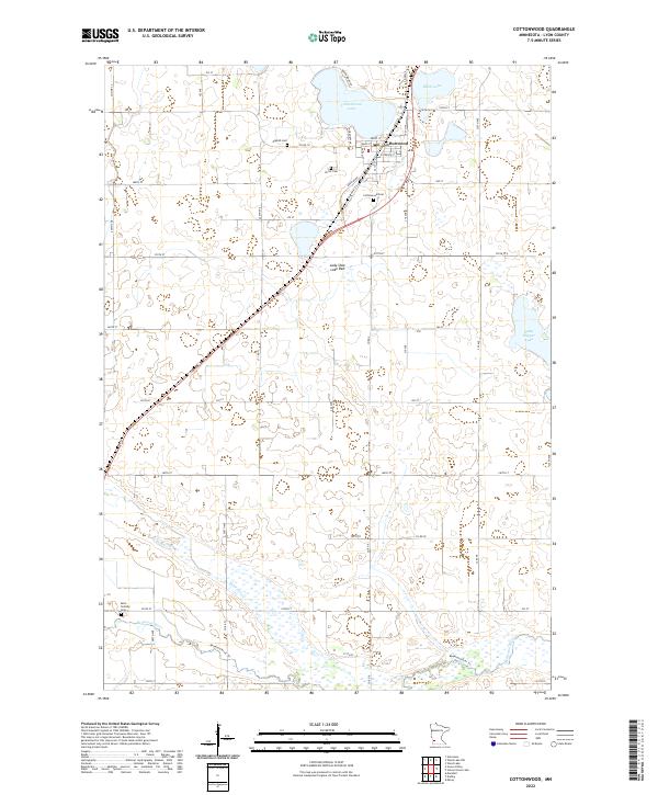 Cottonwood, MN — USGS 7.5-minute topo (2022)