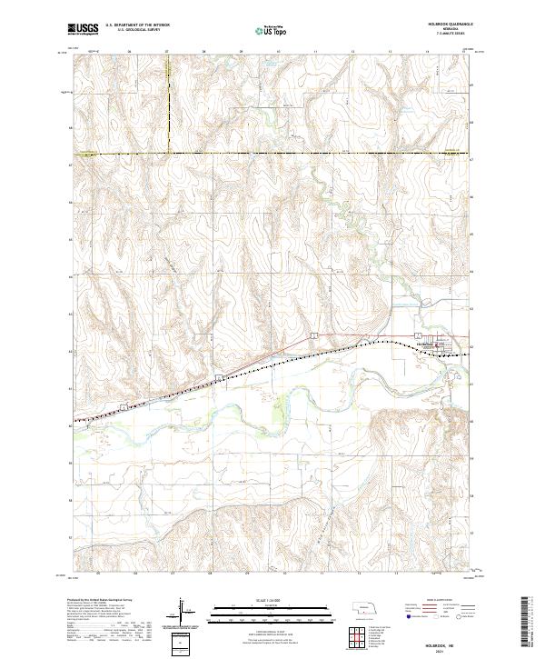 Holbrook, NE — USGS 7.5-minute topo (2021)