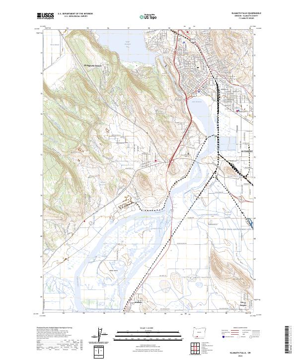 Klamath Falls, OR — USGS 7.5-minute topo (2024)