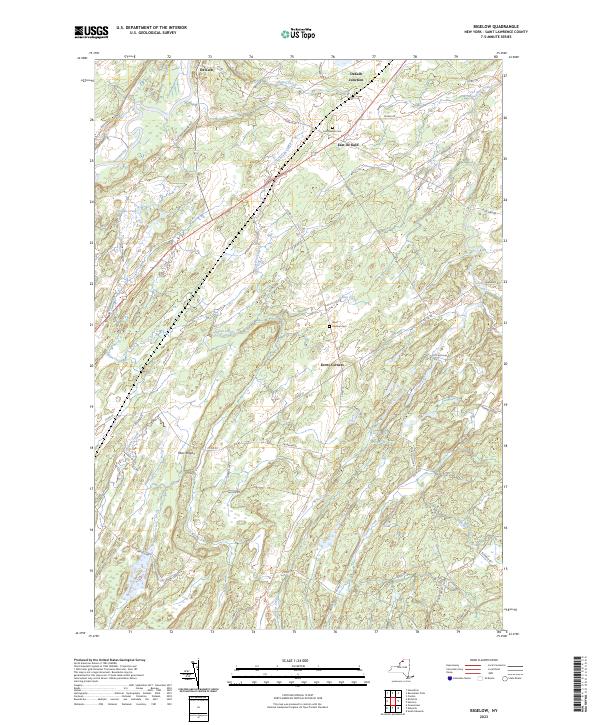 Bigelow, NY — USGS 7.5-minute topo (2023)