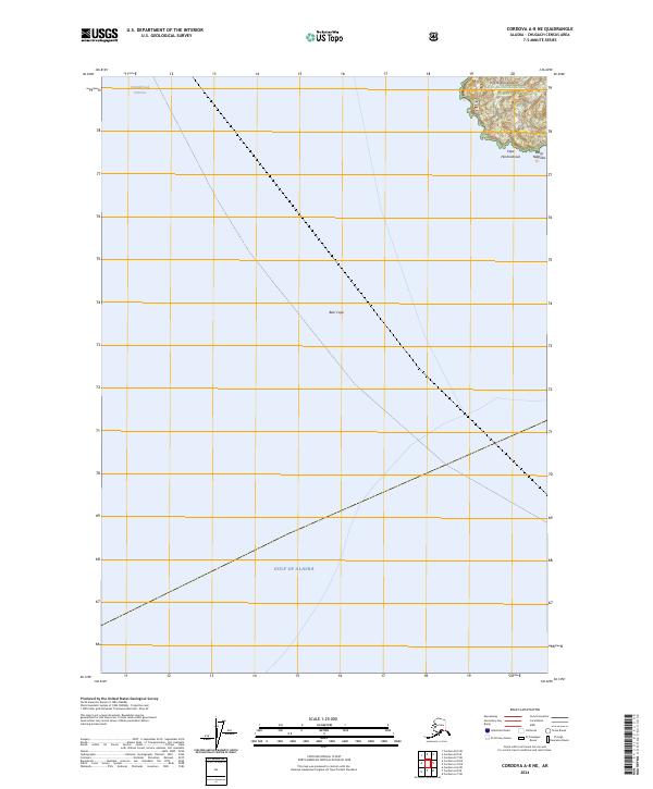 Cordova A-8 NE, AK — USGS 7.5-minute topo (2024)