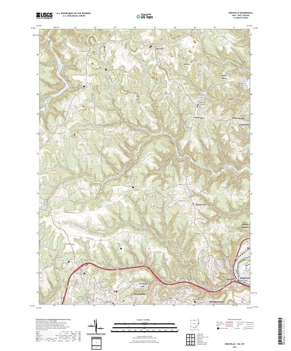 Knoxville, OH-WV — USGS 7.5-minute topo (2023)