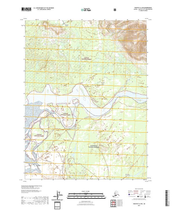 Yakutat A-2 NE, AK — USGS 7.5-minute topo (2021)