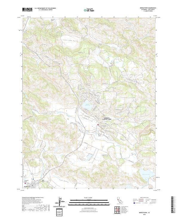 Middletown, CA — USGS 7.5-minute topo (2022)