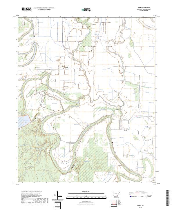 Avery, AR — USGS 7.5-minute topo (2024)